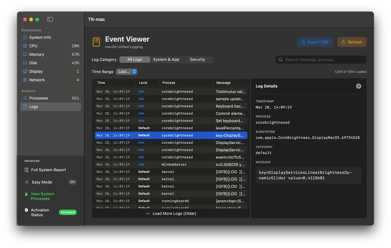 Security and Logs Preview